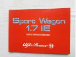 ALFA ROMEO SPORT WAGON 1.7 IE USO E MANUTENZIONE ORIGINALE