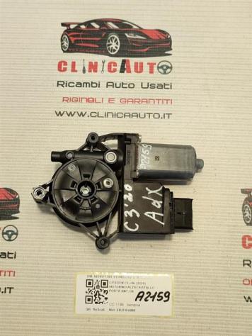 MOTORINO ALZAVETRO ANTERIORE DESTRA CITROEN C3 Serie 9829511780 0130824262 (16)