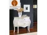 Mobili Classici Palermo Comò Bombato con 2 Cassetti Color Bianco Brillante Nuovo