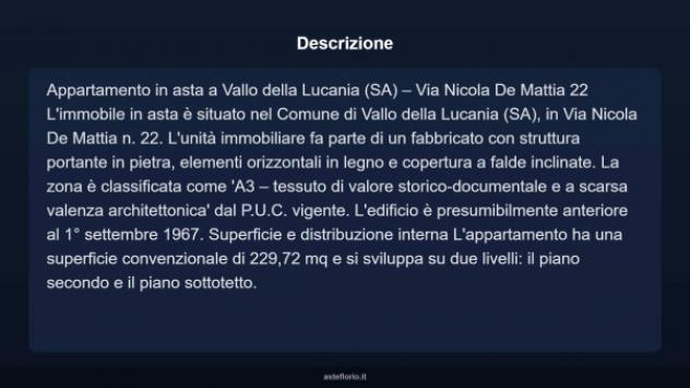 Immobile in asta di 229 m² con più di 5 locali in vendita a Vallo della Lucania - Foto 4