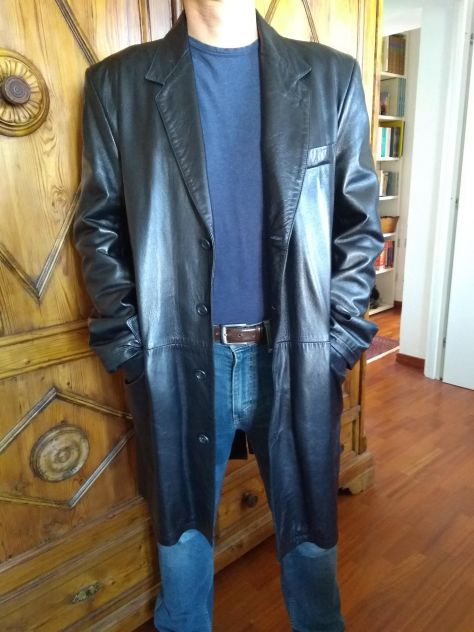 Cappotto pelle nera Alta moda Firenze - Foto 2