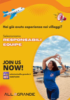 CAPOANIMAZIONE/ RESPONSABILE STAFF VILLAGGI TURISTICI