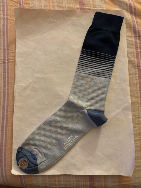 1 PAIO CALZE NUOVE MAI USATE UOMO FIRMATE ORIGINALI ALLEN EDMONDS MADE IN ITALY - Foto 3