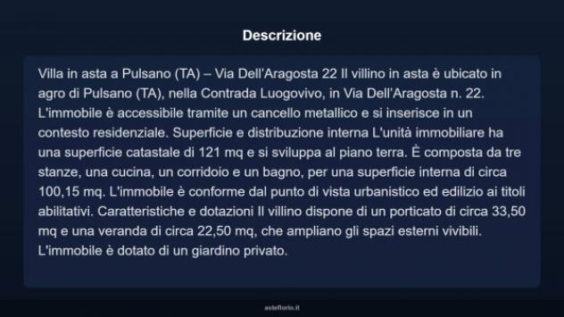 Immobile in asta di 121 m² in vendita a Pulsano - Foto 3