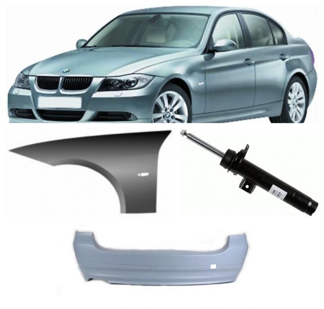 Bmw Serie 3 frontale cofano fanale radiatore ossatura E91 E90 2005-09
