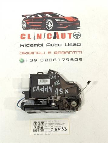 SERRATURA ANTERIORE SINISTRA VOLKSWAGEN Caddy 4° Serie 3D1837015AR CAYE (10)