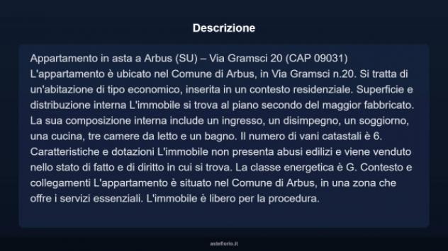 Immobile in asta di 90 m² con più di 5 locali in vendita a Arbus - Foto 3