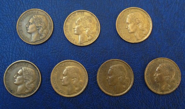 Lotto 316 - francia 20 francs 7 monete vedi descrizione e foto - Foto 2