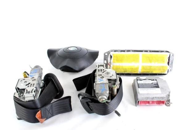 60683300 KIT AIRBAG ALFA ROMEO GT 1.9 D 110KW 6M 3P (2004) RICAMBIO USATO CON PRETENSIONATORI CINTURE DI SICUREZZA, CENTRALINA AIRBAG, AIRBAG VOLANTE