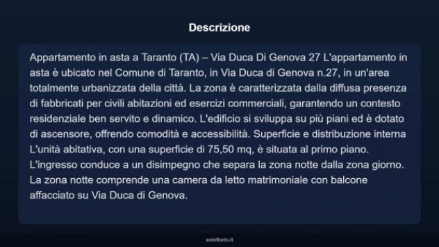 Immobile in asta di 75 m² in vendita a Taranto - Foto 5