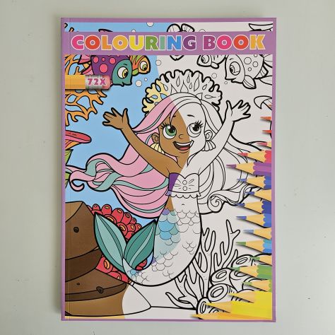 Libro da Colorare, Colouring Book - Sirenetta A4 - 2026 - TRACCIATA!!