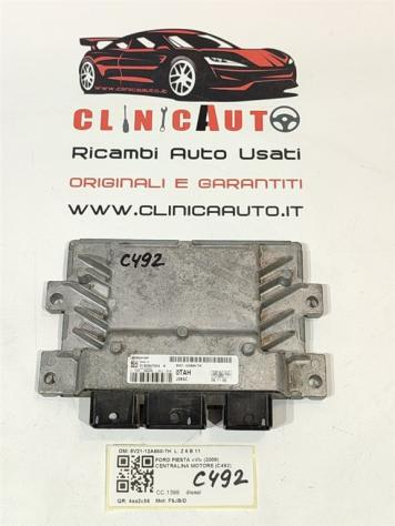 CENTRALINA MOTORE FORD Fiesta 6° Serie 8V21-12A650-TH F6JB/D diesel 1399 (0817)