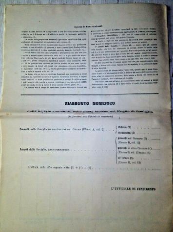 Collezionismo cartaceo - censimento regno d'Italia 1921 - Foto 4