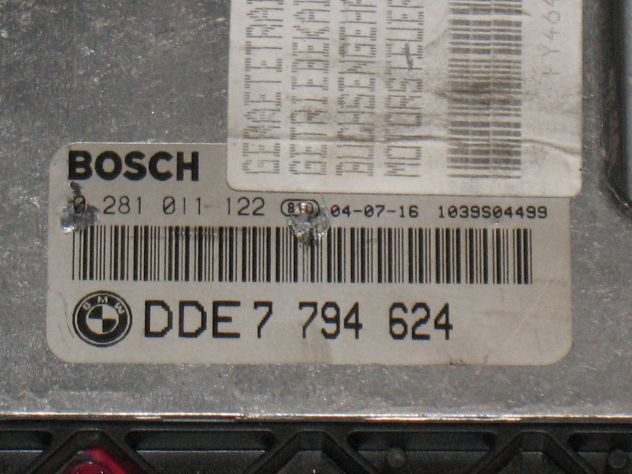 0281011122 ECU BMW E46 0281011122 EDC16C1 DDE7794624 DDE7 794 624 7794624 - Foto 2
