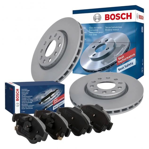 Kit Freni Anteriori Bosch Fiat 500X e Jeep Renegade Dischi + Pastiglie