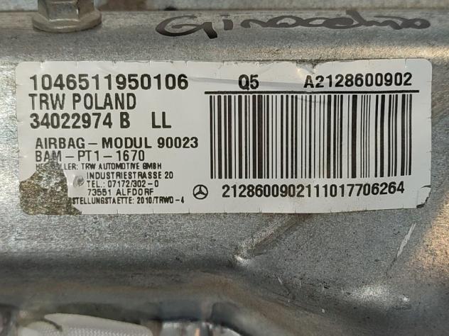AIRBAG GINOCCHIA MERCEDES Classe E Berlina W212 A2128600902 642852 (09) - Foto 3