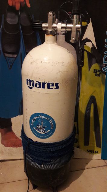 Mares monobombola in acciaio 18 litri biattacco DIN/INT