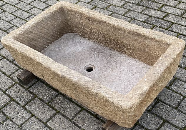 Lavello lavandino in pietra granito da esterno a doppia vasca - Foto 9