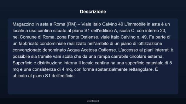 Immobile in asta di 5 m² in vendita a Roma - Foto 3