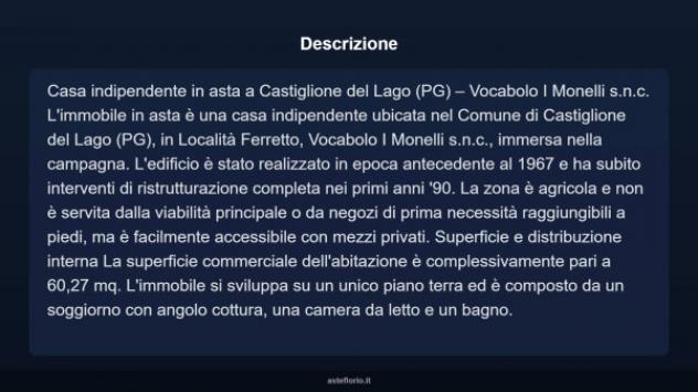 Immobile in asta di 60 m² in vendita a Castiglione del Lago - Foto 4