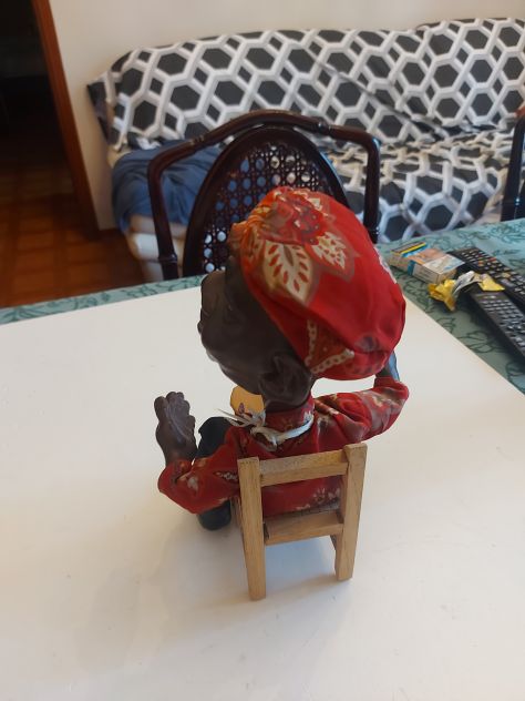 Statuetta suonatore tamburo etnico vintage 30 cm - Foto 3