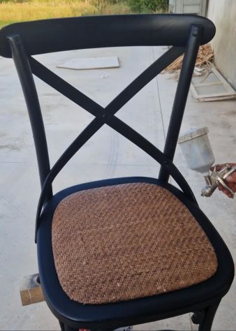 Sedia Thonet in Legno Massello di Frassino con Finitura Nero Anticato - Sedie Sa - Foto 2
