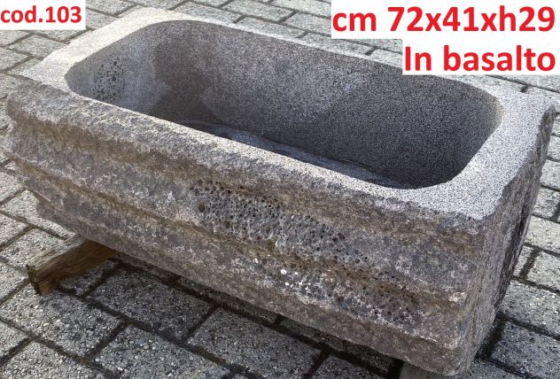 Vasca lavello fontana fioriera in basalto - Foto 7