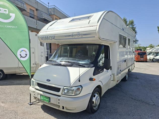 CAMPER RIMOR FORD MANSARDATO 6 POSTI DINETTE LETTOMA MATRIMONIALE GARAGE CLIMATIZZATORE FOTOVOLTAICO CAMPEGGIO USATI GENERALI 1749 - Foto 2