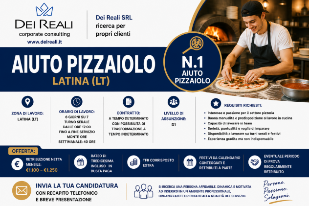 AIUTO PIZZAIOLO – LATINA (LT)
