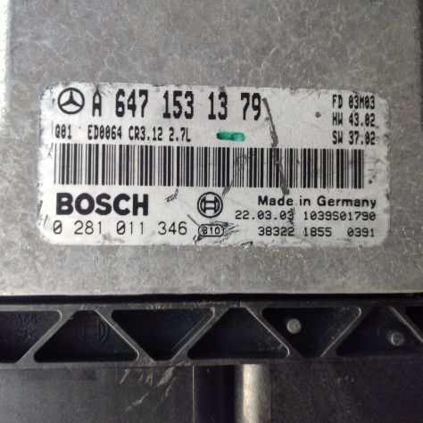 CENTRALINA MOTORE MERCEDES W211 E270 2.7 CDI BOSCH 0 281 011 346, 0281011346, A6 - Foto 4