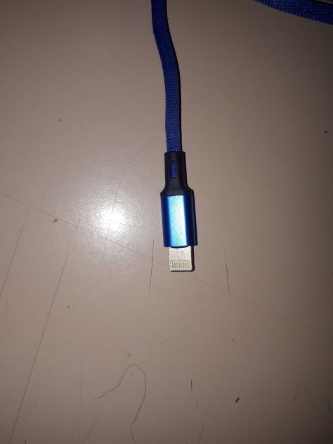 Cavo USB Iphone Blu Intrecciato - Foto 2