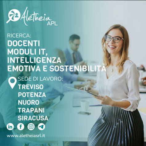Docenti per moduli it, intelligenza emotiva e sostenibilità
