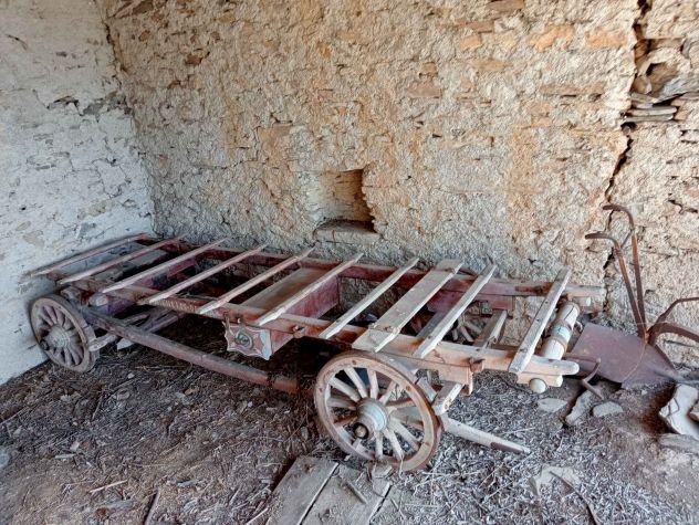 Carro agricolo antico in legno - Foto 2