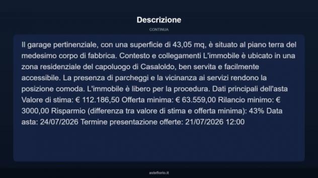 Immobile in asta di 126 m², box auto in vendita a Casaloldo - Foto 18
