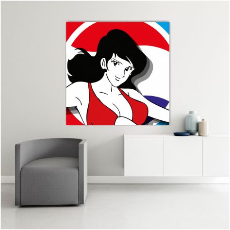 Quadro Margot Lupin dipinto a mano pop art