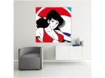 Quadro Margot Lupin dipinto a mano pop art