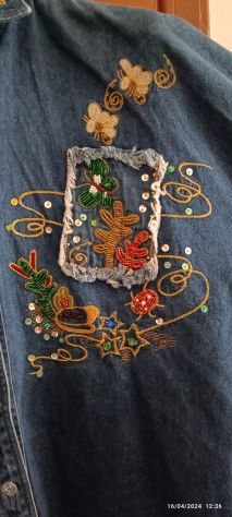 Camicia Jeans Donna Ricamata a mano Stile Positano - Foto 3