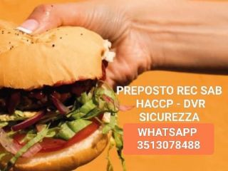 DVR - ONLINE - PREPOSTO REC SAB - HACCP - CORSO SAB