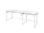 Tavolo da Campeggio Pieghevole Alluminio Regolabile 180x60 cm