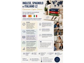 INGLESE, SPAGNOLO, ITALIANO L2 CORSI E LEZIONI