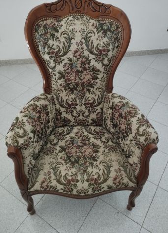 POLTRONA DA CAMERA STILE LUIGI VINTAGE 73X70 H40 TOT. 105