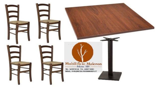 Set Sedie E Tavoli Parma Per Arredamento Bar Ristorante Pizzeria Pub Bistrot