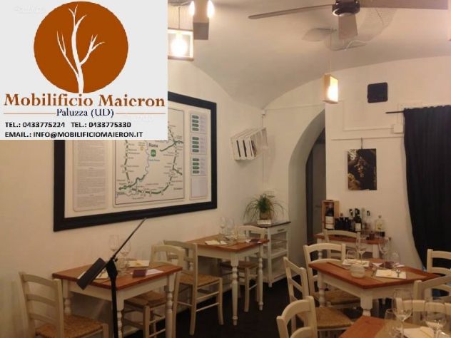 Set Tavoli e Sedie Per Ristoranti Pizzerie Pub In Stile Shabby Chic cod102 Nuovi - Foto 9