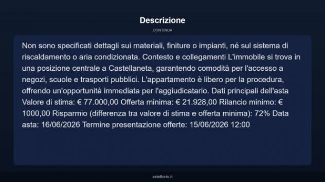 Immobile in asta di 21 m² in vendita a Castellaneta - Foto 5