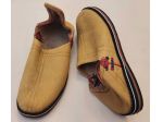Pantofola/Ciabatta araba in pelle unisex colore giallo artigianato n.°43,5-44