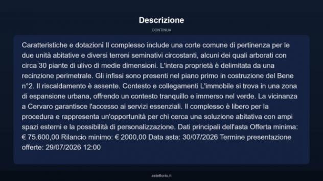 Immobile in asta di 225 m² in vendita a Cervaro - Foto 12