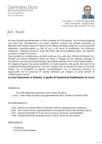 RETTIFICATORE SENIOR
