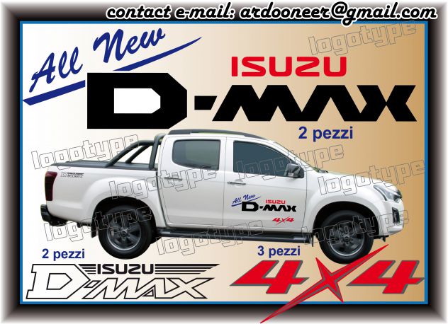 Adesivi D-MAX per fuoristrada Pick-up ISUZU - 2012