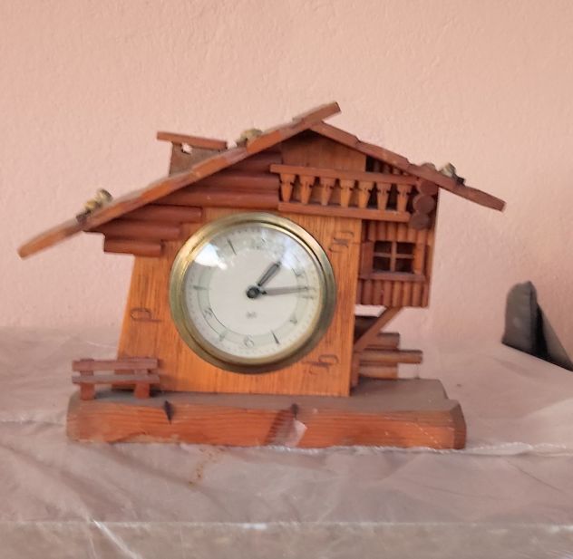 Casette in legno vintage con orologio - Foto 2