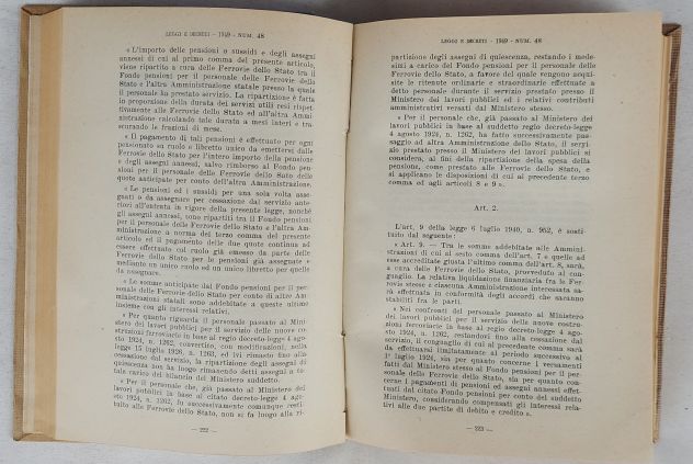 Raccolta Ufficiale Leggi e Decreti dal 1 al 307 Istituto poligrafico Roma 1949 - Foto 3